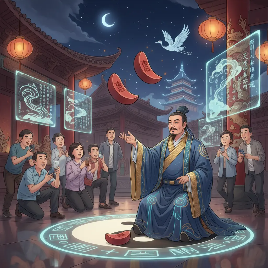 道教問神 - 笑筊