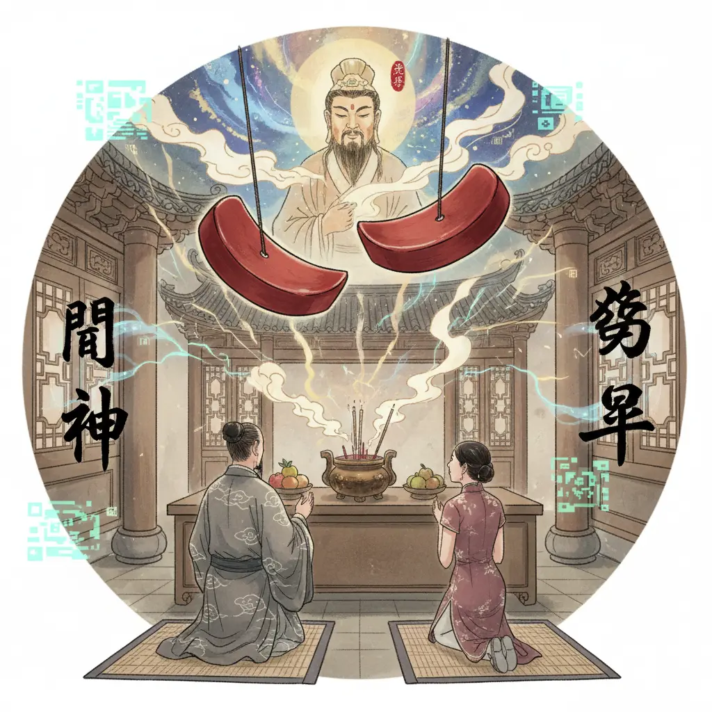 道教問神 - 筊杯